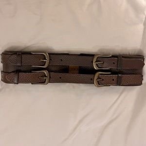 CABI BROWN LEATHER BELT -SMALL